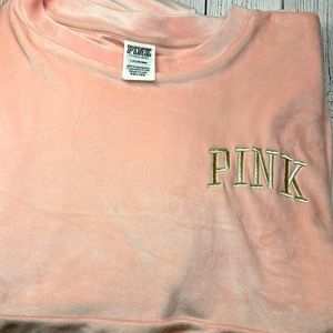 PINK Knit Crewneck Sweater Top - l